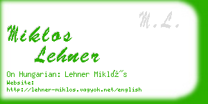 miklos lehner business card